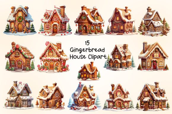 Download 15 Christmas Gingerbread Clipart - Premium Resources