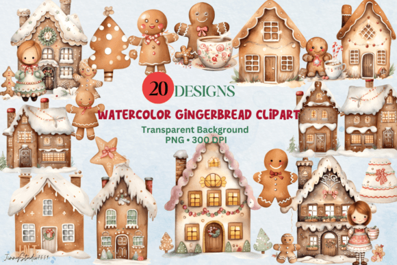 Download Watercolor Gingerbread Clipart - Premium Resources