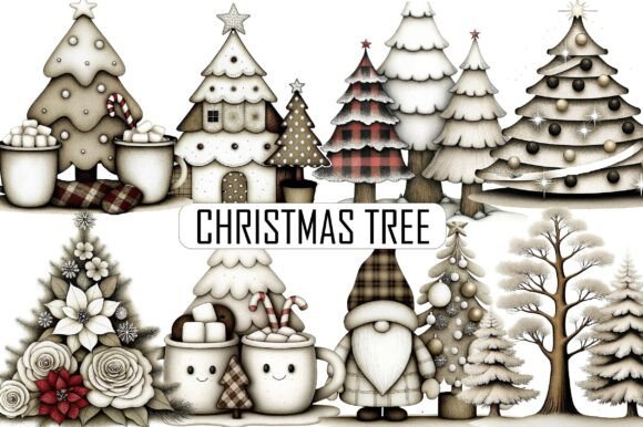 Download Whimsical Christmas Tree Clipart - Premium Resources