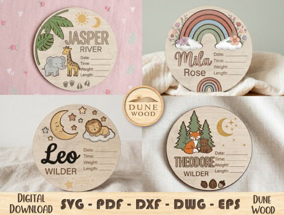 Download Baby Milestone Laser Cut Bundle - Premium Resources